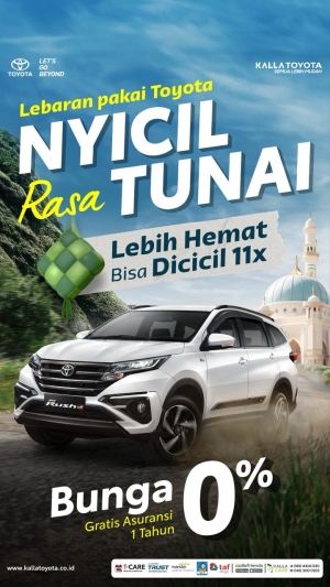 Lebaran Pakai Toyota Nyicil Rasa Tunai - Bunga 0%