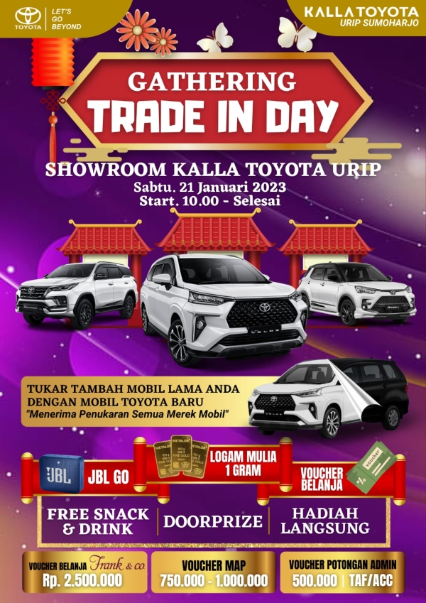 Event tradein Day Kalla Toyota Urip Sumoharjo