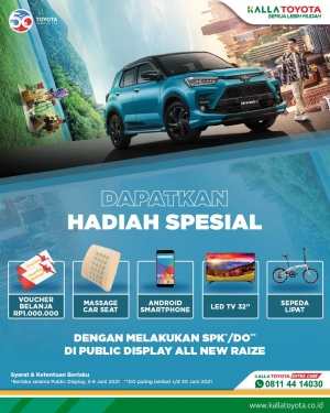 5 dan 6 Juni 2021 Toyota Urip Sumoharjo - Banjir hadiah